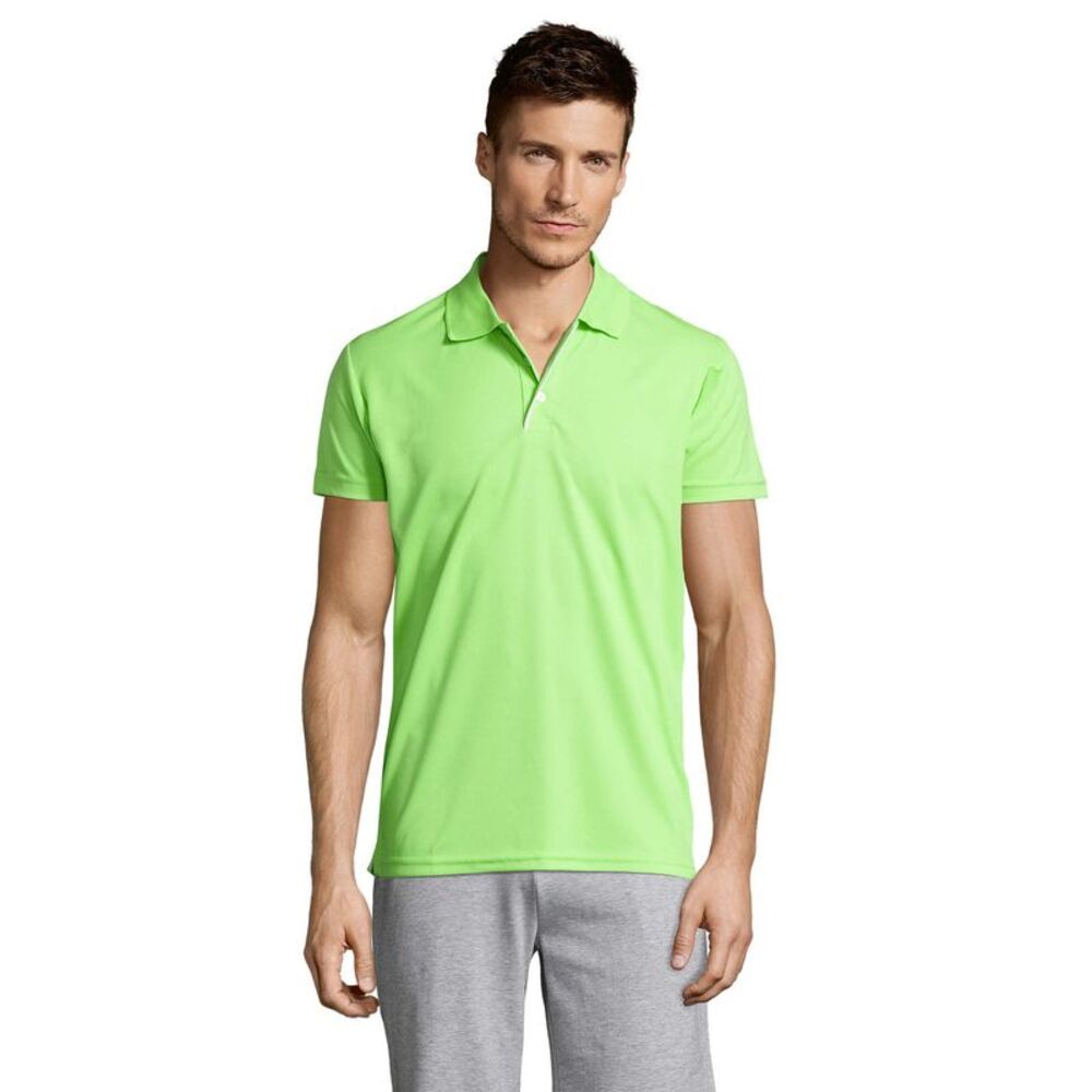 SOLS Mens Performer Sports Polo Shirt / Apple Green